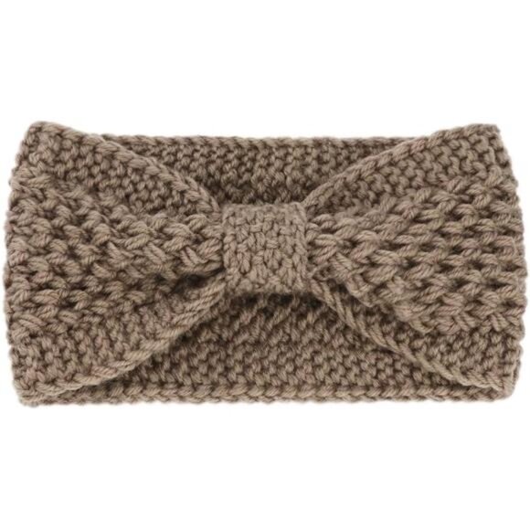 Winter Knit Crochet Turban Headband for Women - Warm Bulky Crocheted - Picture 6 of 8